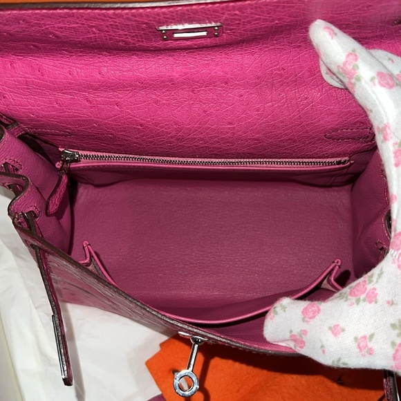 Hermes Kelly ostrich 25 - Picture 10 of 16